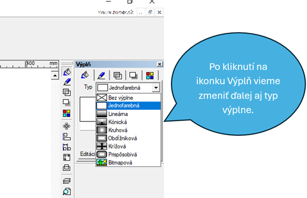Zoner Callisto 5 - Farba a výplň