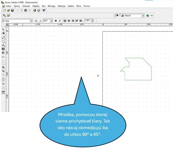 Zoner Callisto 5 - Mriežka a čiary