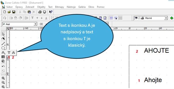 Zoner Callisto 5 - Text
