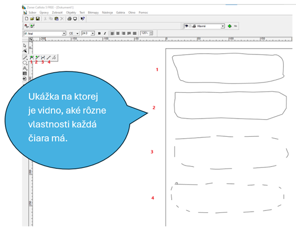 Zoner Callisto 5 - Čiary